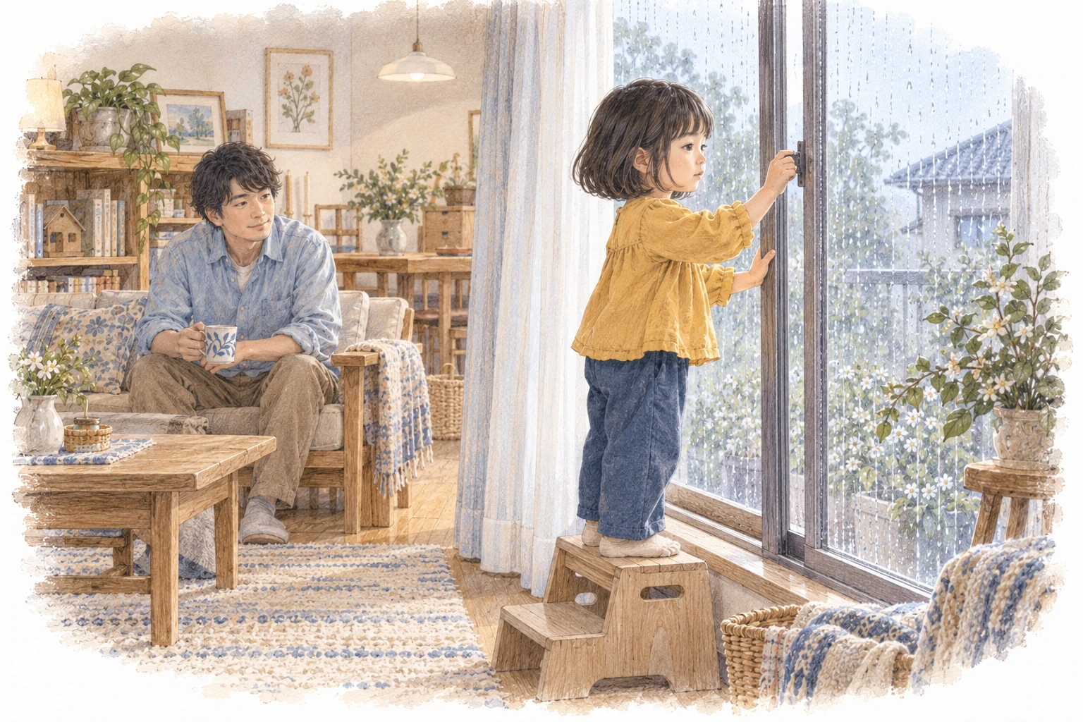 あめの あさの場面